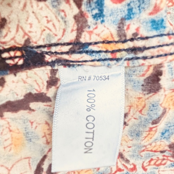 ORVIS MEN'S BUTTON DOWN SHORT SLEEVE SHIRT SIZE LG KALAMKARI - Picture 5 of 11